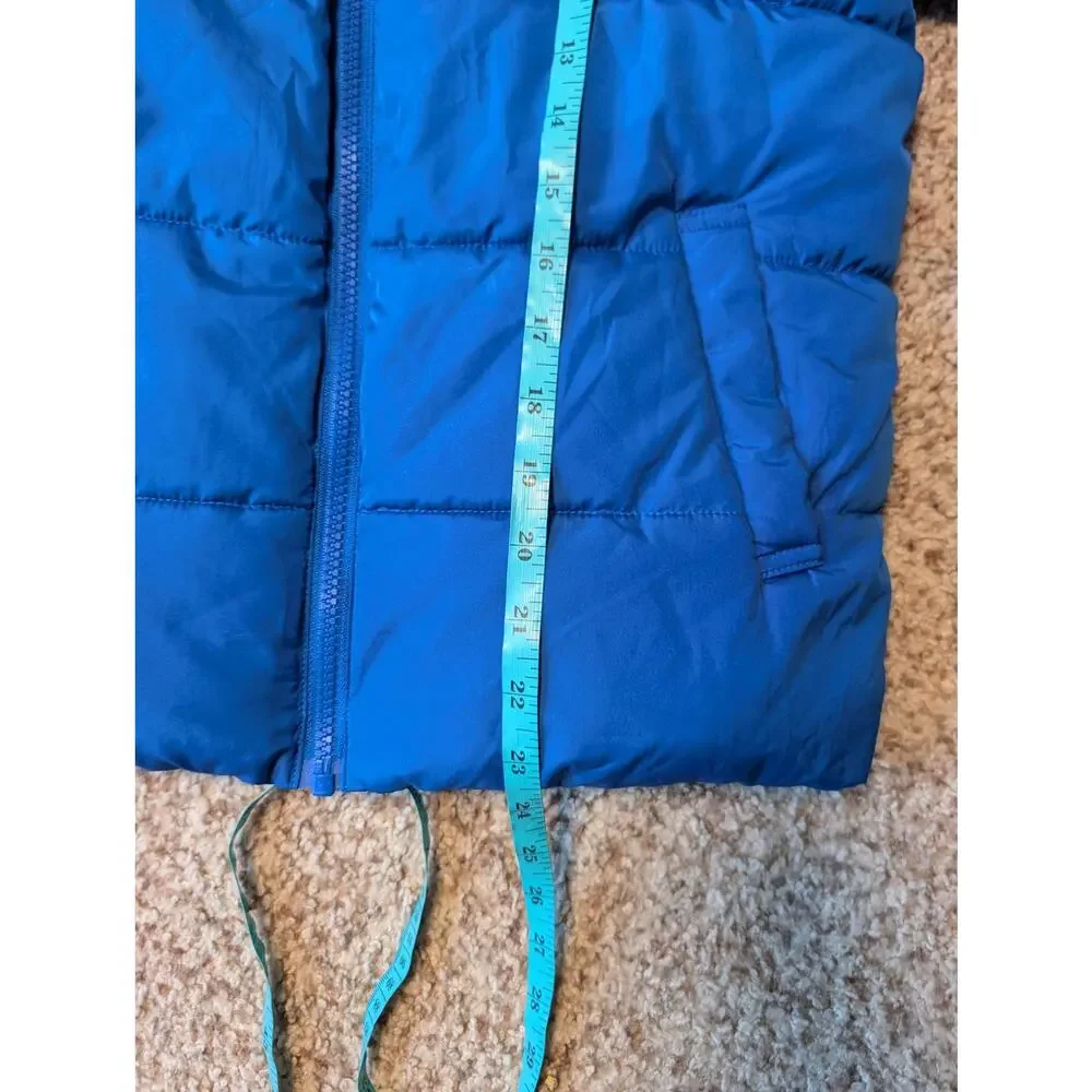 Swiss Tech Boys Blue Hooded Puffer Jacket Quilted Winter Coat Size L (10-12)